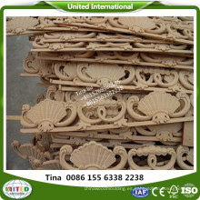 madera talla flor moldura decoración de pared moldura
